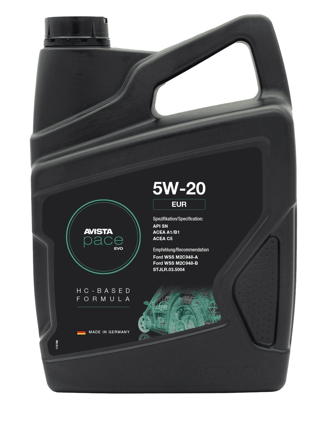 Моторное масло AVISTA PACE EVO EUR 5W-20, 4л